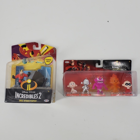 Incredibles 2 Jack - Jack Multi-pack Drill Attack Playset Disney Pixar Toys Lot - Picture 1 of 9